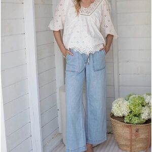 Light Blue Wide Leg Jeans